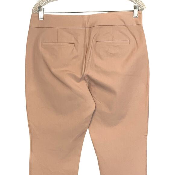 Womens Casual Pants Size 8 Pink Mid Rise Pockets Hook and Eye Flat Front Career - Picture 6 of 8